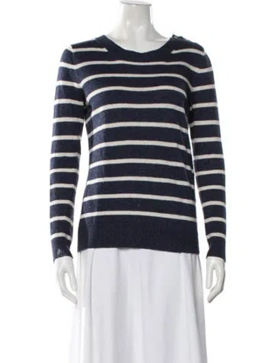 Pre-owned A.p.c. Striped Crew Neck Sweater In Black