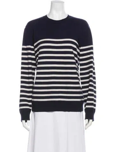 Pre-owned Apc Striped Crew Neck Sweater In Blue