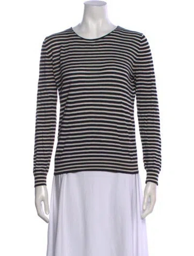 Pre-owned A.p.c. Striped Crew Neck Sweater In Blue/neutrals