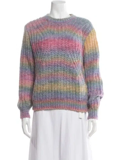 Pre-owned A.p.c. Striped Crew Neck Sweater In Pink