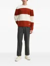 Apc Striped Crew-neck Sweater In White