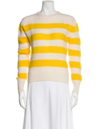 Pre-owned Apc Striped Crew Neck Sweater In Yellow