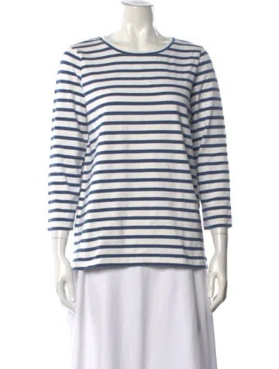 Pre-owned A.p.c. Striped Crew Neck Top In Multi