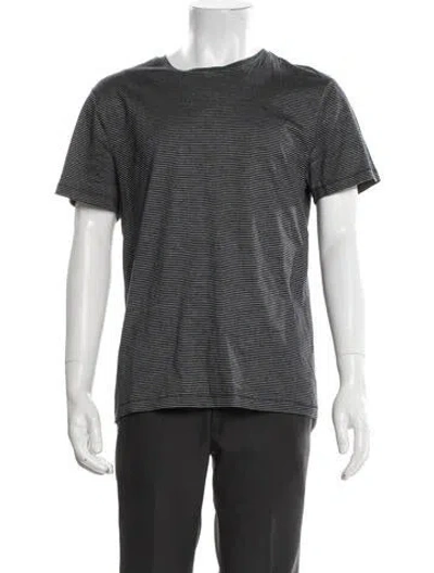 Pre-owned A.p.c. Striped Crew Neck T-shirt In Blue
