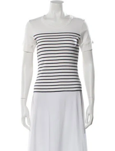 Pre-owned Apc Striped Crew Neck T-shirt In Multi