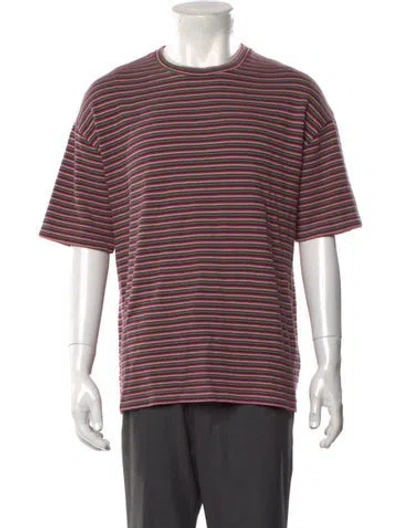 Pre-owned A.p.c. Striped Crew Neck T-shirt In Multi