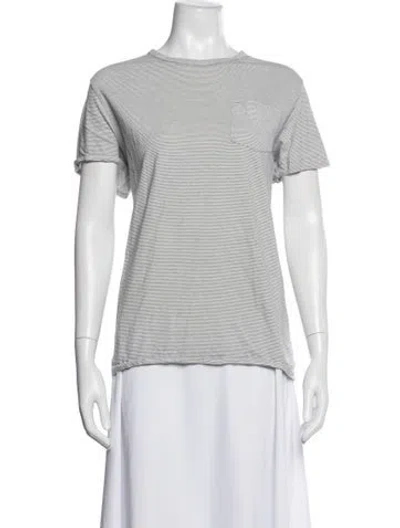 Pre-owned A.p.c. Striped Crew Neck T-shirt In Multi