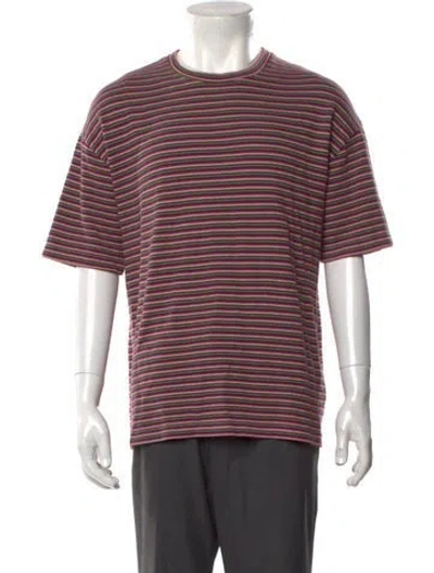 Pre-owned A.p.c. Striped Crew Neck T-shirt In Multicolor
