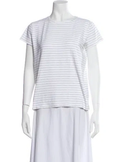 Pre-owned Apc Striped Crew Neck T-shirt In White