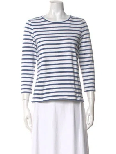 Pre-owned Apc Striped Crew Neck T-shirt In White