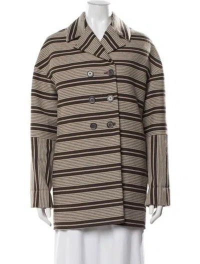 Pre-owned A.p.c. Striped Jacket In Neutral