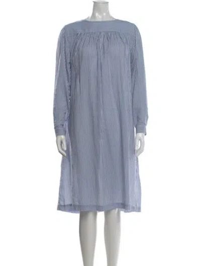 Pre-owned A.p.c. Striped Knee-length Dress In Blue