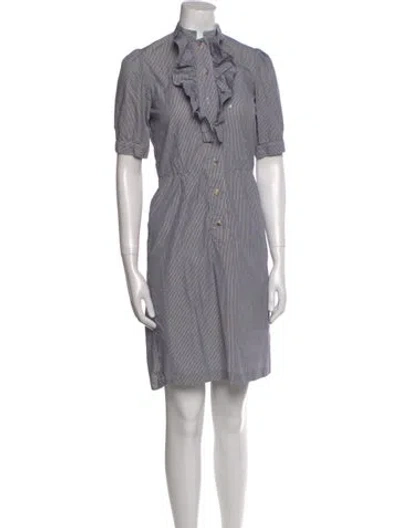 Pre-owned Apc Striped Knee-length Dress In Gray