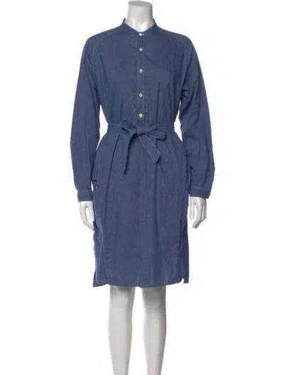 Pre-owned A.p.c. Striped Knee-length Dress W/ Tags In Blue