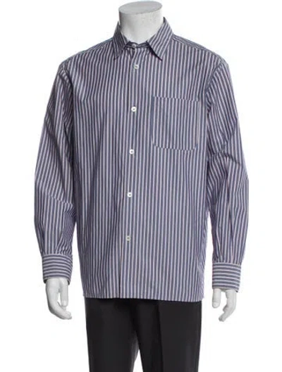Pre-owned Apc Striped Long Sleeve Dress Shirt In Multi