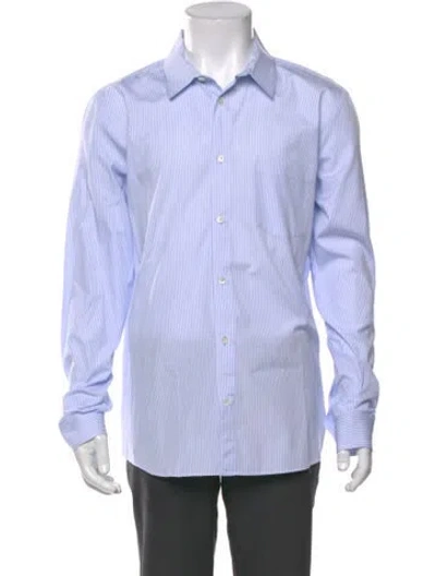 Pre-owned A.p.c. Striped Long Sleeve Dress Shirt In Multi