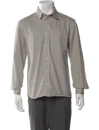 Pre-owned A.p.c. Striped Long Sleeve Dress Shirt In Multi