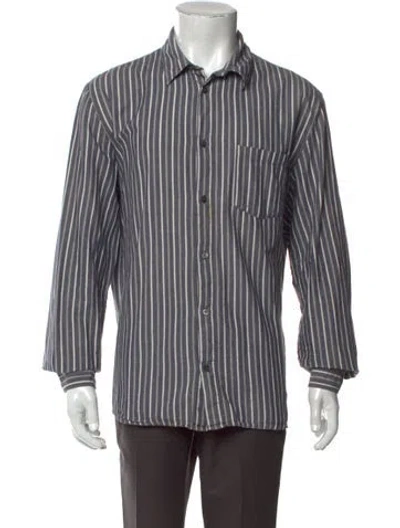 Pre-owned Apc Striped Long Sleeve Shirt In Blue