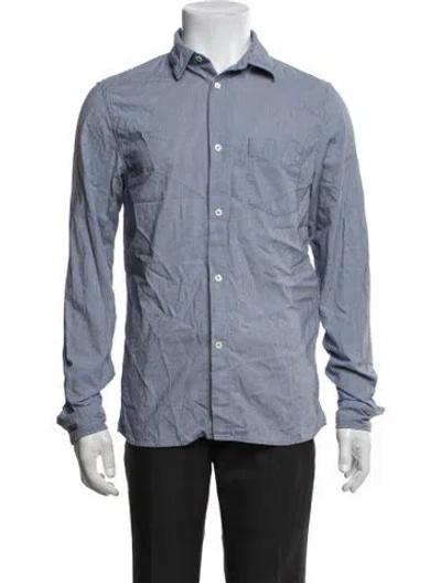 Pre-owned A.p.c. Striped Long Sleeve Shirt In Blue