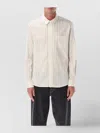 Apc Striped Long Sleeve Shirt With Chest Pocket In White