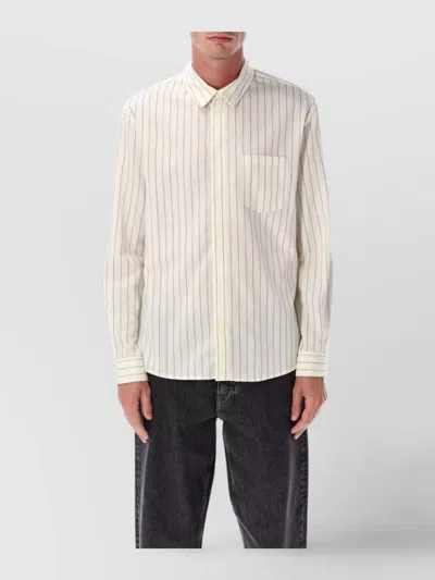 APC STRIPED LONG SLEEVE SHIRT WITH CHEST POCKET