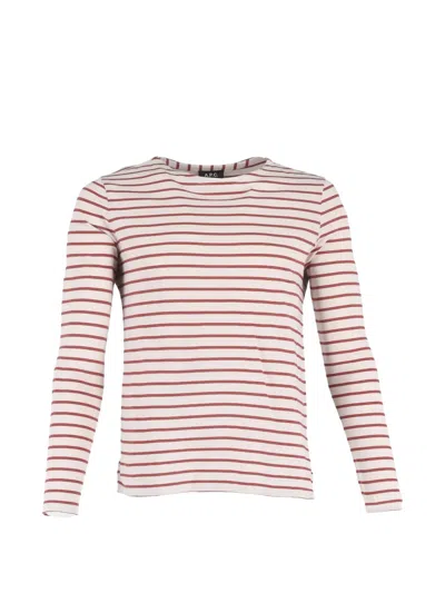 Pre-owned Apc Striped Long-sleeve T-shirt In Neutral