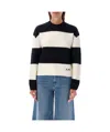 Apc Alice Horizontal-stripe Knitted Jumper In Blue