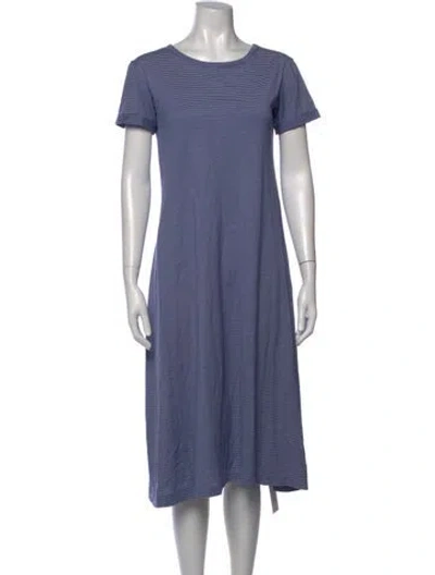 Pre-owned A.p.c. Striped Midi Length Dress In Blue