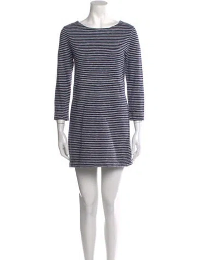 Pre-owned Apc Striped Mini Dress In Blue