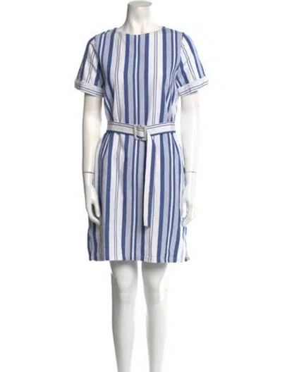 Pre-owned Apc Striped Mini Dress In Blue