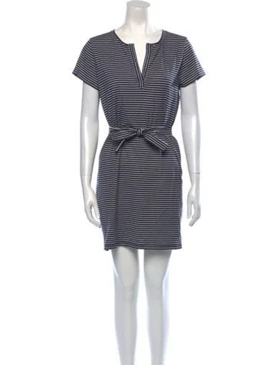 Pre-owned Apc Striped Mini Dress In Blue