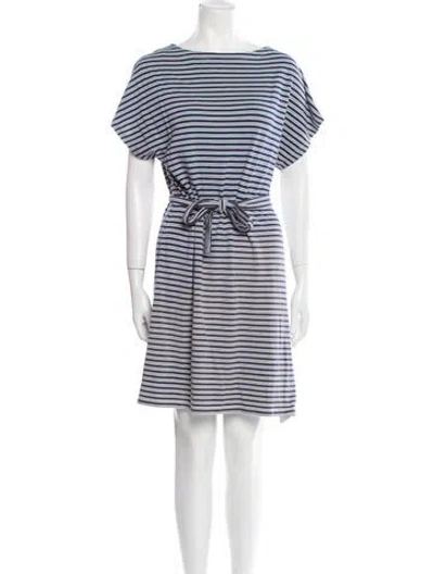 Pre-owned Apc Striped Mini Dress In Blue