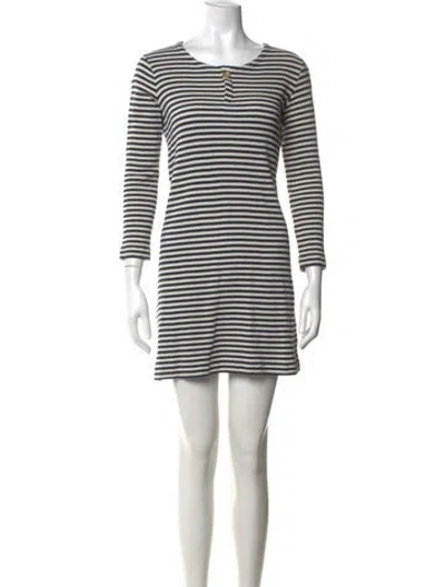Pre-owned A.p.c. Striped Mini Dress In Blue/neutrals
