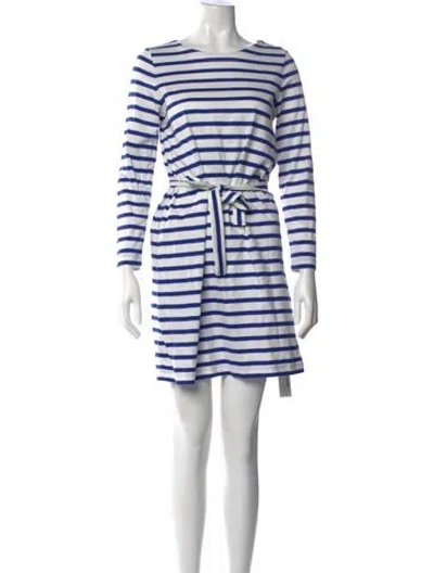Pre-owned A.p.c. Striped Mini Dress In Blue/white