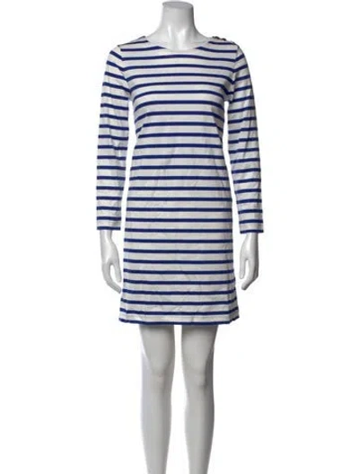 Pre-owned A.p.c. Striped Mini Dress In Blue/white