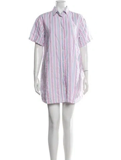 Pre-owned A.p.c. Striped Mini Dress In Multicolor