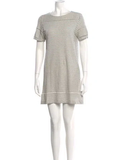 Pre-owned Apc Striped Mini Dress In Neutral