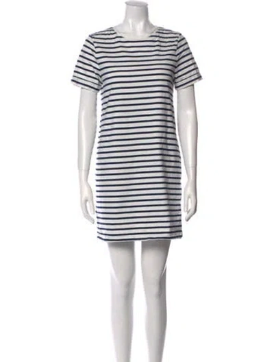 Pre-owned Apc Striped Mini Dress In White