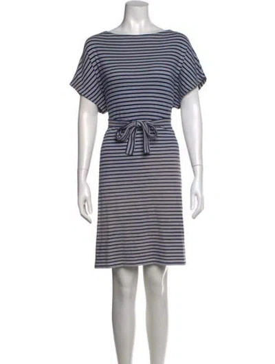 Pre-owned A.p.c. Striped Mini Dress In White