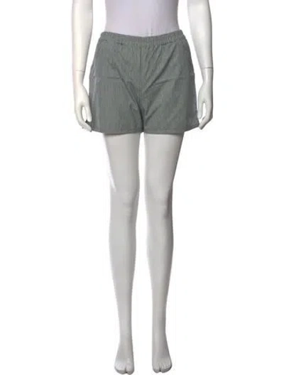 Pre-owned A.p.c. Striped Mini Shorts In Black