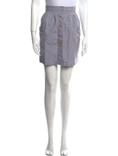Pre-owned Apc Striped Mini Skirt In Blue