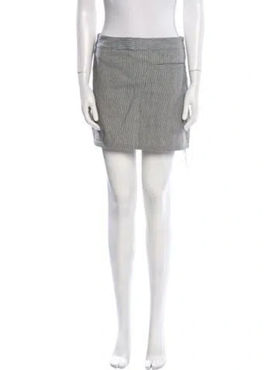 Pre-owned Apc Striped Mini Skirt In Blue