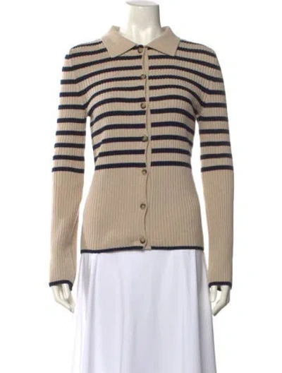 Pre-owned Apc Striped Mock Neck Sweater In Neutral