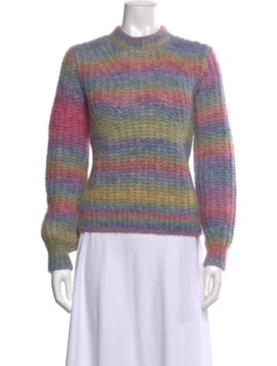 Pre-owned Apc Striped Mock Neck Sweater In Pink