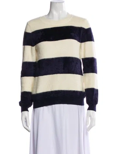 Pre-owned Apc Striped Scoop Neck Sweater In Blue