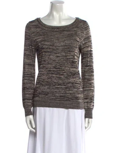 Pre-owned Apc Striped Scoop Neck Sweater In Gray