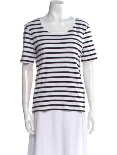 Pre-owned Apc Striped Scoop Neck T-shirt In Multi