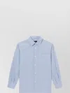 Apc Striped Sela Shirt With Chest Pocket In Black