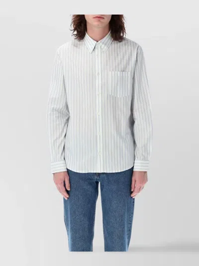 Apc Striped Shirt Long Sleeve Front Pocket