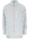 Apc Striped Pattern Shirt Chest Pocket In White